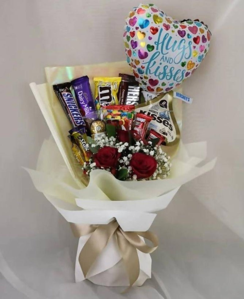 Hug and Kisses Chocolate Bouquet | Giftr - Malaysia's Leading Online ...