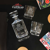Personalized Whiskey Decanter Set (Design 4) (6-8 working days)