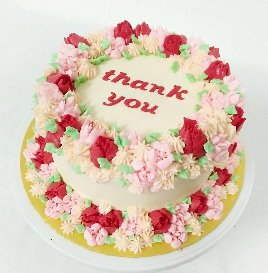 Thank You Message Cake