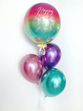Ombre Orbz Balloon Bouquet (Rainbow)