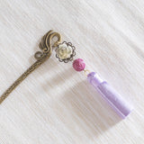 Modern Oriental #10 Premium Tassel Purple Hair Chopstick/Bookmark