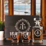 Personalized Whiskey Decanter Set (Design 5) (6-8 working days)
