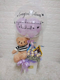 Mix Chocolate With Bear Bouquet & Customize Bobo Balloon (Penang Delivery Only)