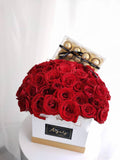 50 Roses Flower Boxes (Negeri Sembilan Delivery only)