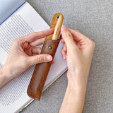 Personalized Bamboo Gel Pen with Real Leather Pouch (4-6 working days)