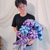 Mini Chrome Balloon Flower Bouquet (Klang Valley Delivery)