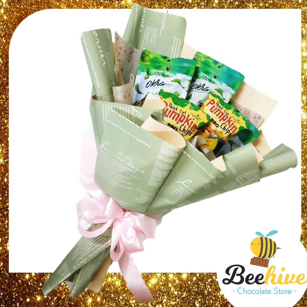 Beehive Chocolate Get Well Soon Healthy Snack Bouquet Gift Set | (West Malaysia Delivery Only)