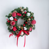 Merry & Bright Festive X’Mas Wreath With LED Fairy Lights (Klang Valley Delivery Only)