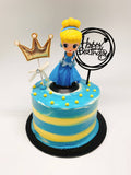 Princess and Castle Cartoon Character Vanilla Sponge Cake