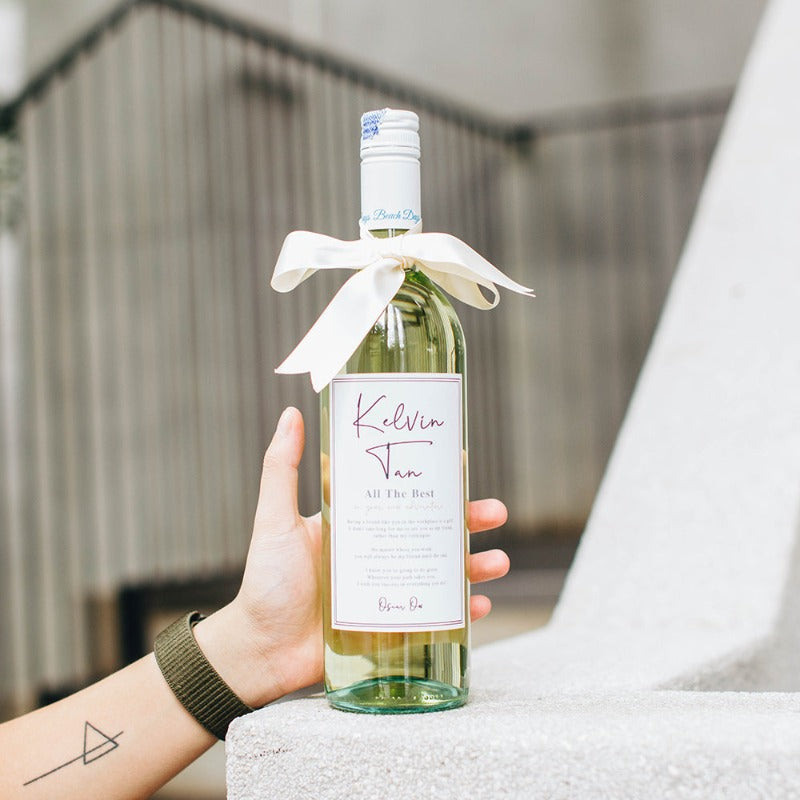 White Wine With Personalised Name Label (West Malaysia Delivery Only
