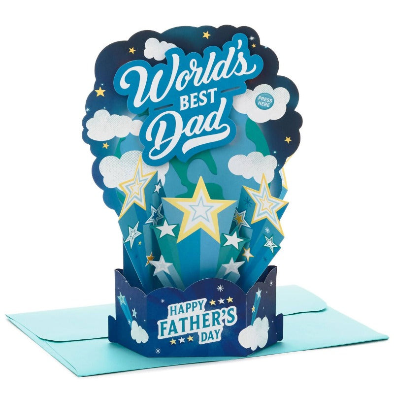 World's Best Dad Musical 3D Pop-Up Father's Day Card With Light (Father's Day 2021)