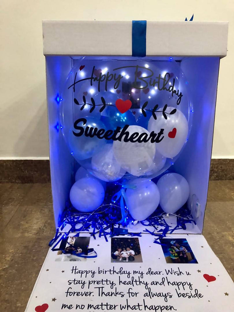 Happy Birthday' Surprise LED Balloon Box Giftr Malaysia's Leading