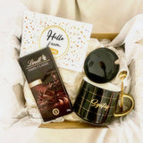 Personalised Premium Ceramic Mug with Lindt Swiss Dark Chocolate (4 Designs) (West Malaysia Delivery)