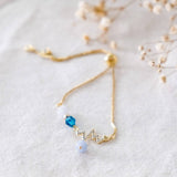 Heartbeat Angelite Aquamarine Handmade Bracelet