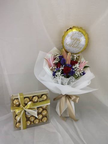 With Love Lily Flower Bouquet Package